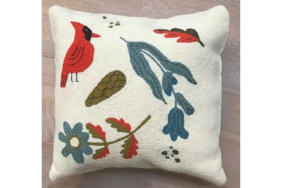 Cardinal Pillow Punch Needle