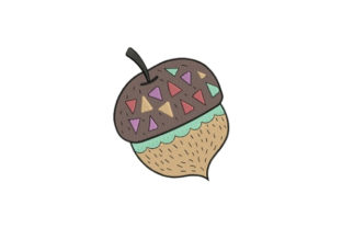 Decorative Acorn: A Thoughtful Embroidery Design for Meaningful Gifts