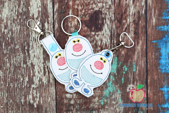 Decorative Easter Egg ITH Snaptab Keyfob