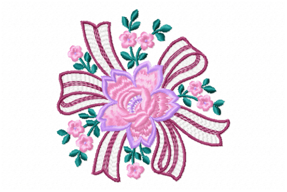 Floral Ribbon: A Timeless Embroidery Design for Meaningful Gifts