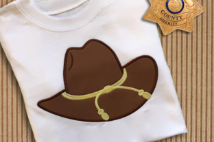 Sheriff Cowboy Hat Applique